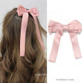 UNIQ wholesale pasador hair clips barrettes bowknot with long brocade tassel ribbon handmade hair accessories for women